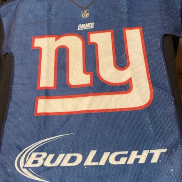 New York Giants Bud Light Jersey Towel.  Rare.  Blue front Giants NY Logo  NWOT - Picture 1 of 8